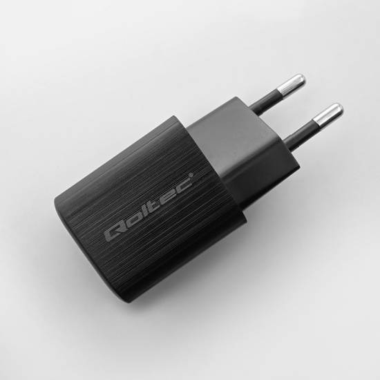 Ładowarka sieciowa GaN USB-C PD USB-A QC 3.0 35W Qoltec 50764 czarna