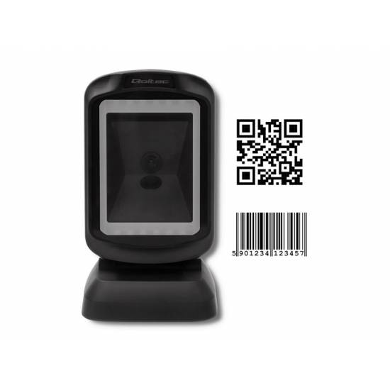 Czytnik kodów kreskowych 1D / 2D Qoltec 50864 USB stacjonarny