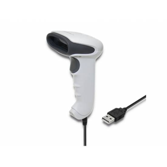 Czytnik kodów kreskowych 1D Qoltec 50865 USB biały