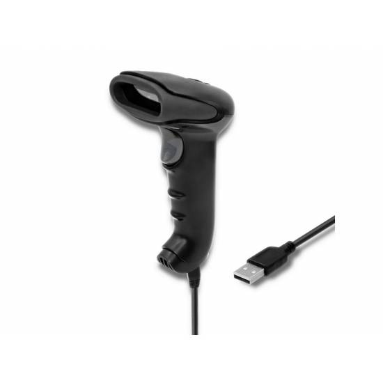 Czytnik kodów kreskowych 1D Qoltec 50866 USB czarny