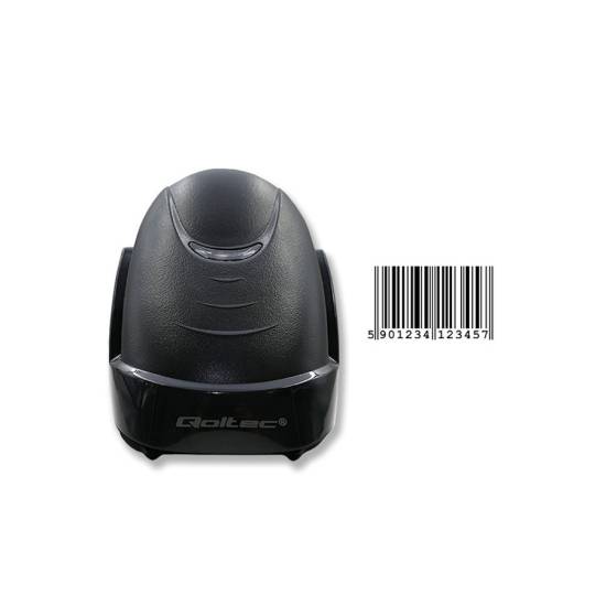 Czytnik kodów kreskowych laser 1D Qoltec 50876 USB czarny