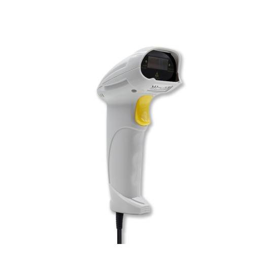 Czytnik kodów kreskowych laser 1D Qoltec 50877 USB biały