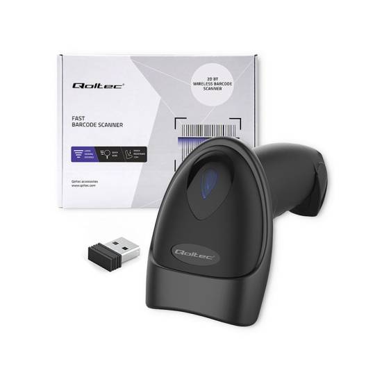 Czytnik kodów kreskowych laser 1D / 2D Qoltec 50880 Bluetooth bezprzewodowy
