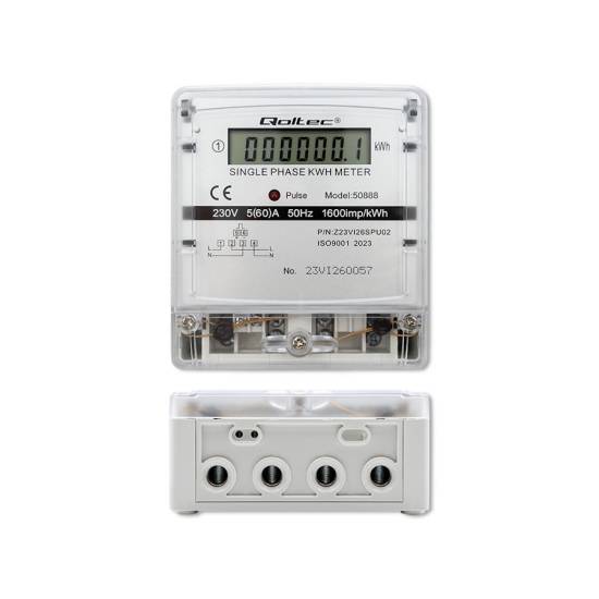 Licznik zużycia energii jednofazowy 230V LCD Qoltec 50888