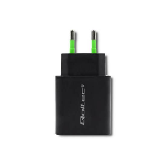 Ładowarka USB A i USB C PowerDelivery QC3.0 18W Qoltec 51713
