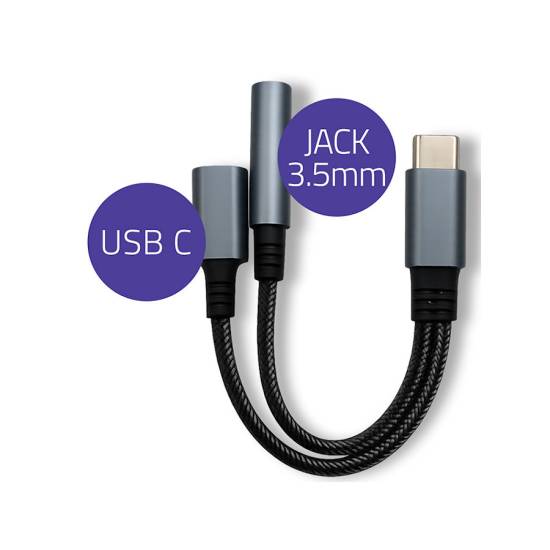 Adapter USB-C -> mini jack i Typ-C 15W Qoltec 51785