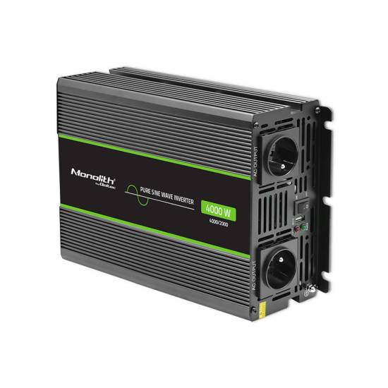 Przetwornica napięcia Monolith 2000W / 4000W 12V na 230V Czysty Sinus Qoltec 51935
