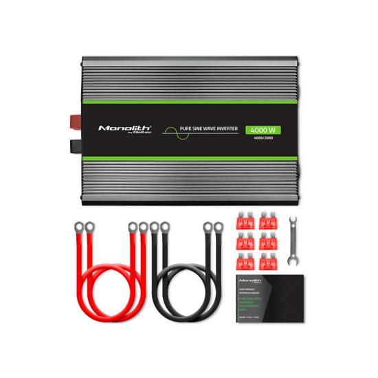 Przetwornica napięcia Monolith 2000W / 4000W 12V na 230V Czysty Sinus Qoltec 51935