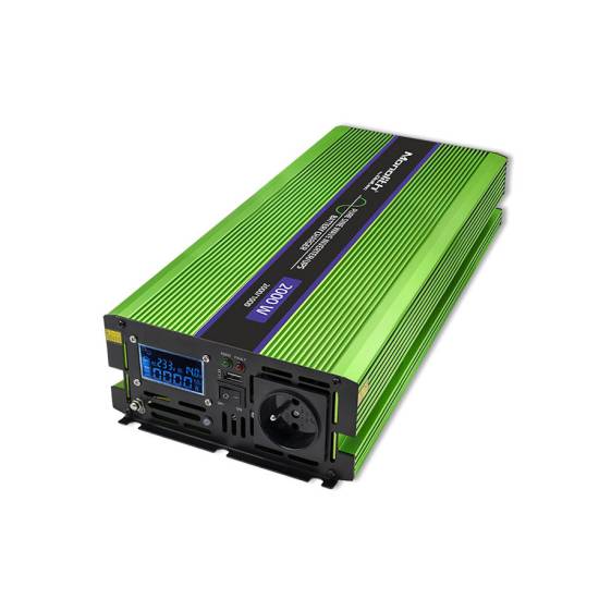 Przetwornica napięcia z ładowaniem baterii Monolith 1000W / 2000W 12V na 230V Czysty Sinus Qoltec 51942