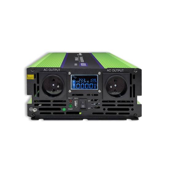 Przetwornica napięcia z ładowaniem baterii Monolith 2000W / 4000W 12V na 230V Czysty Sinus Qoltec 51943