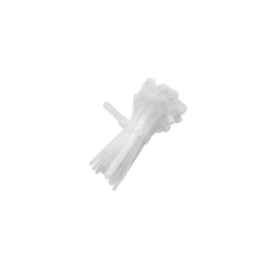 Opaski zaciskowe wielorazowe 100szt 7.2*150mm Nylon66 UV białe Qoltec 52226