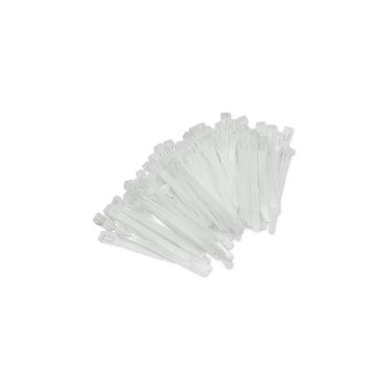 Opaski zaciskowe wielorazowe 100szt 7.2*150mm Nylon66 UV białe Qoltec 52226