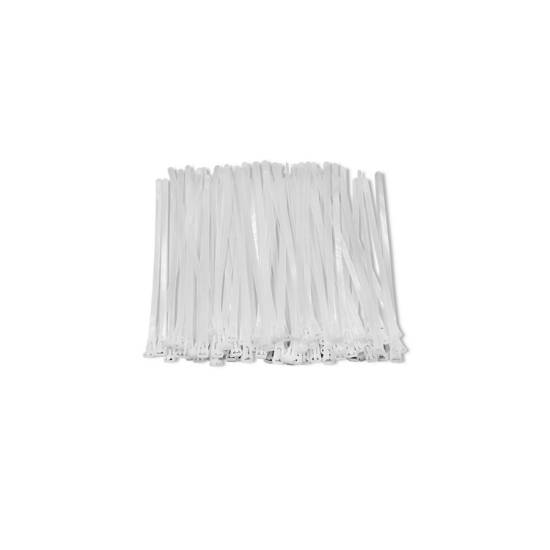 Opaski zaciskowe wielorazowe 100szt 7.2*250mm Nylon66 UV białe Qoltec 52230