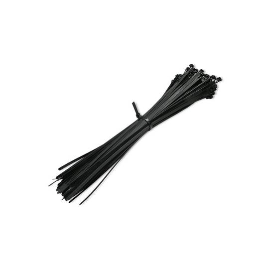 Opaski zaciskowe wielorazowe 100szt 7.2*400mm Nylon66 UV czarne Qoltec 52235