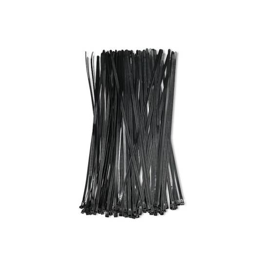 Opaski zaciskowe wielorazowe 100szt 7.2*450mm Nylon66 UV czarne Qoltec 52237