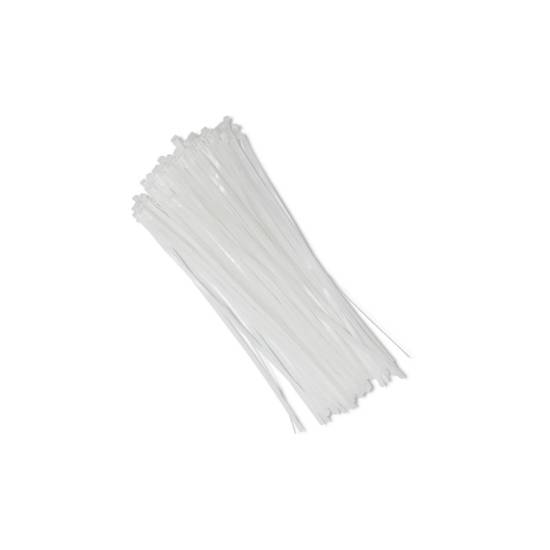 Opaski zaciskowe wielorazowe 100szt 7.2*450mm Nylon66 UV białe Qoltec 52238
