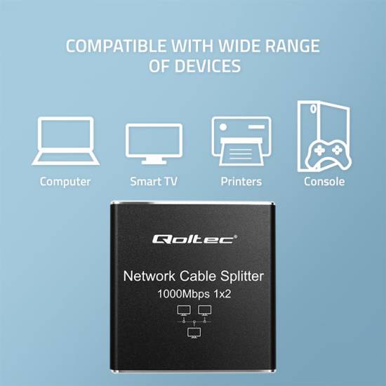 Switch x 3 10/100/1000Mbps Qoltec 52249