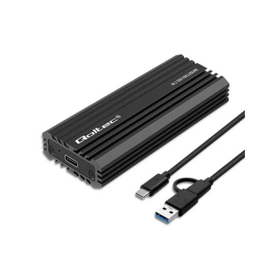 Obudowa SSD M.2 NVMe/SATA USB C 10Gbps Qoltec 52270