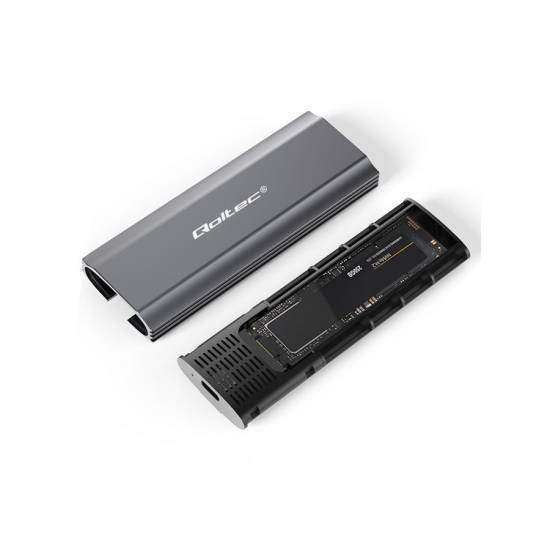 Obudowa SSD M.2 NVMe/SATA USB C 10Gbps Qoltec 52271