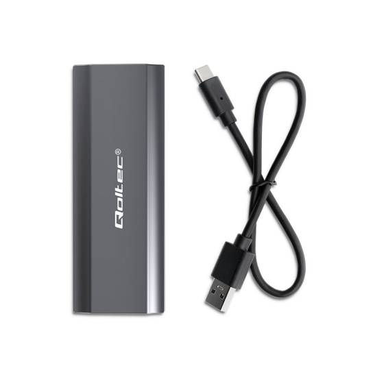 Obudowa SSD M.2 NVMe/SATA USB C 10Gbps Qoltec 52271