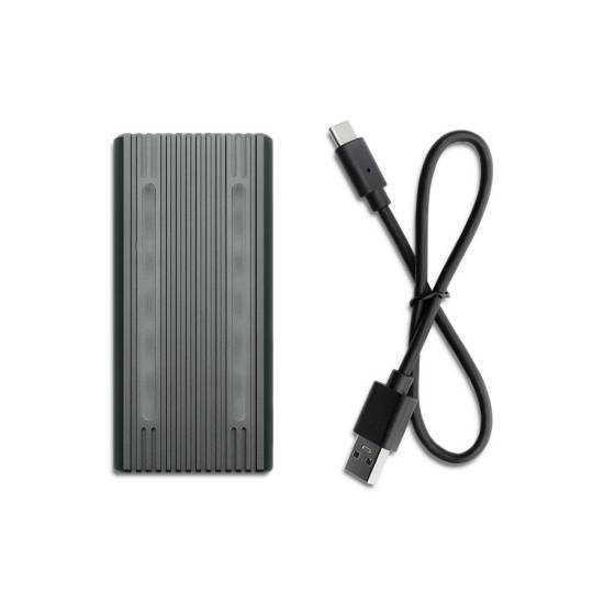 Obudowa SSD M.2 NVMe/SATA USB C 10Gbps RGB LED Qoltec 52272
