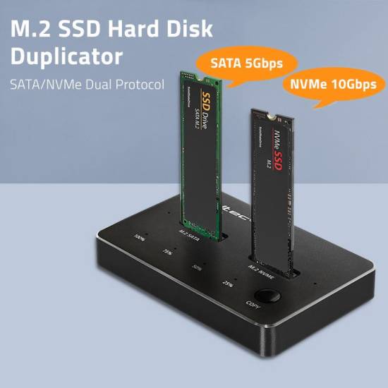 Stacja dokująca USB-C dyski 2x M.2 NVMe 2TB Qoltec 52274