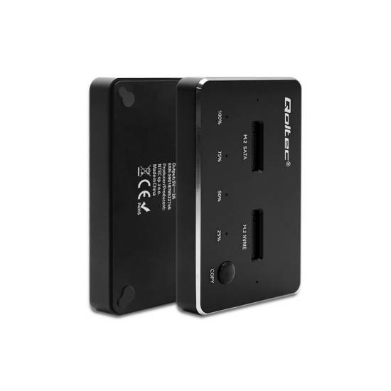 Stacja dokująca USB-C dyski 2x M.2 NVMe 2TB Qoltec 52274