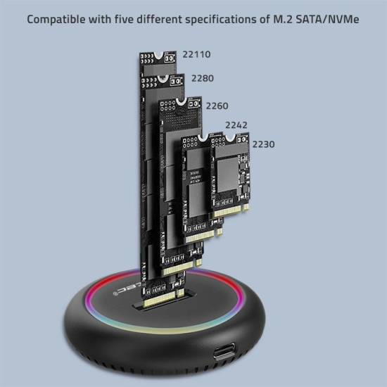 Stacja dokująca USB-C dysk M.2 NVMe 2TB Qoltec 52275