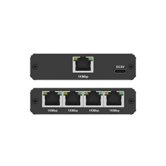 Switch x5 10/100/1000Mbps Qoltec 52293