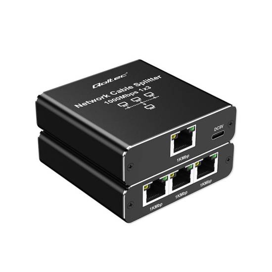 Switch x4 10/100/1000Mbps Qoltec 52294