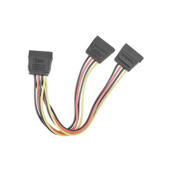 Adapter zasilania Serial ATA SATA żeński - rozdzielacz x2 żeński 0,2m Qoltec 52313
