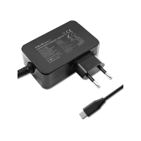 Ładowarka sieciowa GaN USB-C 100W 5-20V 3-5A Qoltec 52388