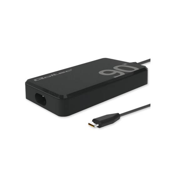 Ładowarka sieciowa GaN USB-C 90W 5-20V 4.5A PD Super Fast SLIM Qoltec 52422