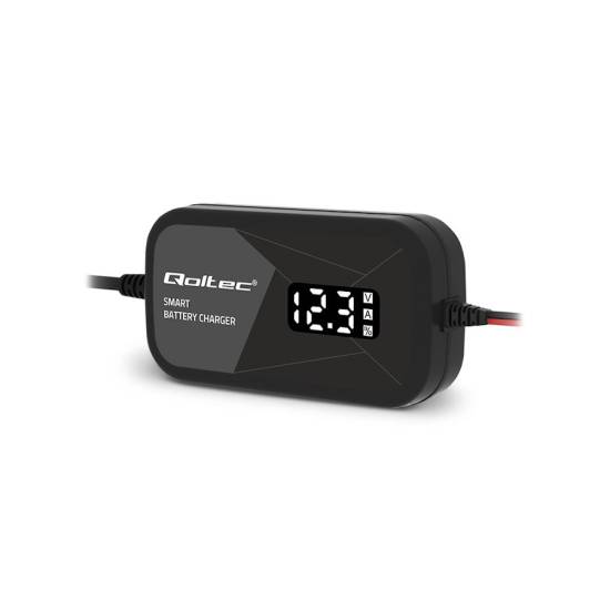 Ładowarka mikroprocesorowa 12V 2A z funkcją regeneracji ogniw do akumulatora AGM GEL Qoltec 52492