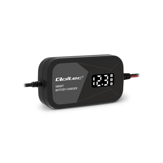 Ładowarka mikroprocesorowa 12V 2A z funkcją regeneracji ogniw do akumulatora AGM GEL Qoltec 52492