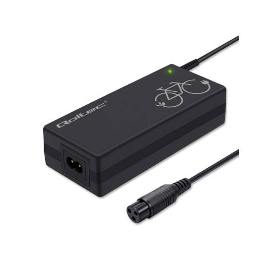Ładowarka do roweru skutera elektrycznego 36V 42V 2A wtyk 3P-GX16 szybka Qoltec 52618