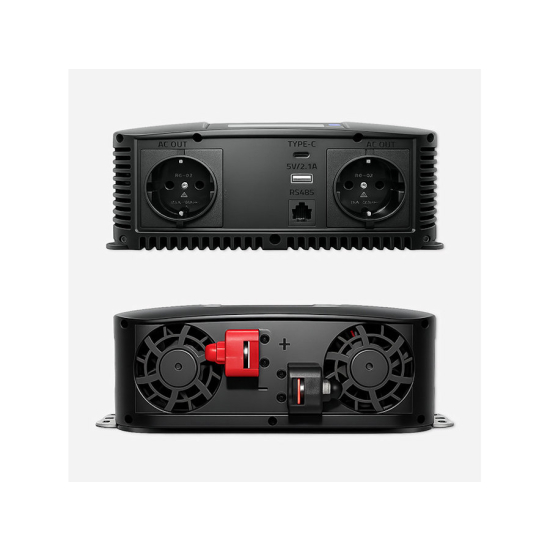 Przetwornica napięcia Pure Sine Wave 2000 / 4000W 12V na 230V LCD USB USB-C kompatybilna z LiFePO4 GEL AGM czysty sinus Qoltec 52691