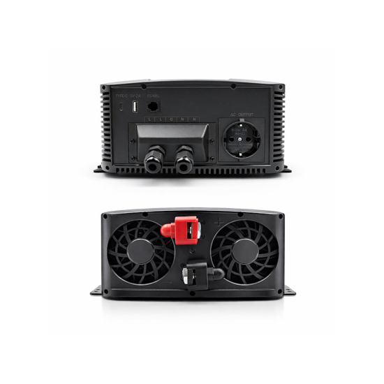 Przetwornica napięcia Pure Sine Wave 3000 / 6000W 12V na 230V LCD USB USB-C kompatybilna z LiFePO4 GEL AGM czysty sinus Qoltec 52693