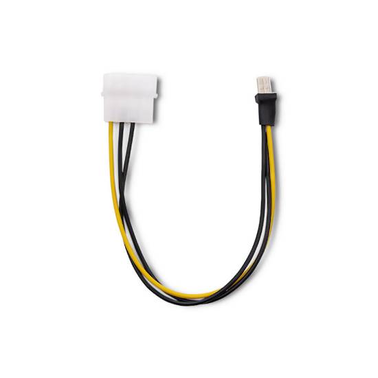 Adapter zasilania molex żeński - 3-pin męski do wentylatora 0,18m Qoltec 53061