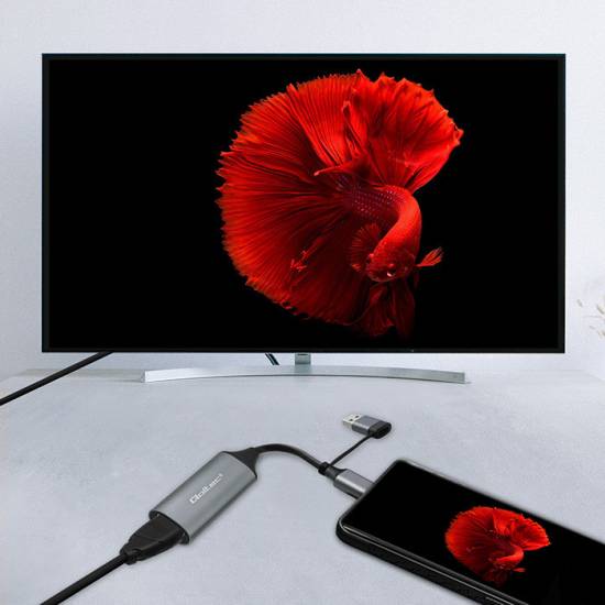 Karta przechwytująca obraz HDMI 4K@30Hz USB-C USB-A Qoltec 53789