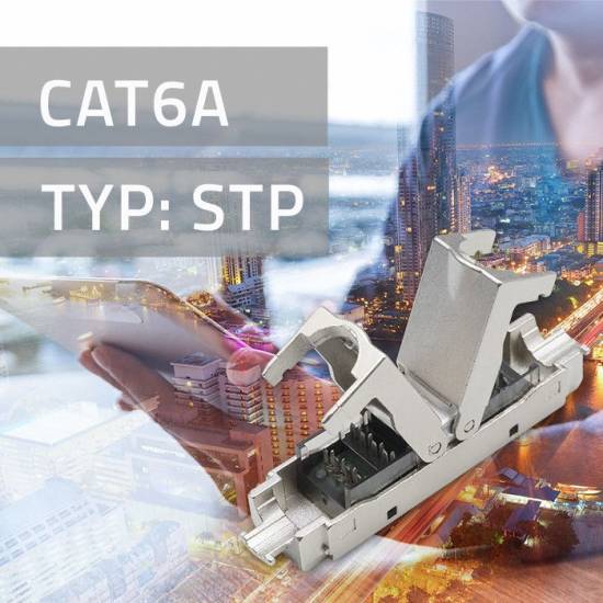 Łącznik kabli typu skrętka STP kat. 6a beznarzędziowy Qoltec 54541