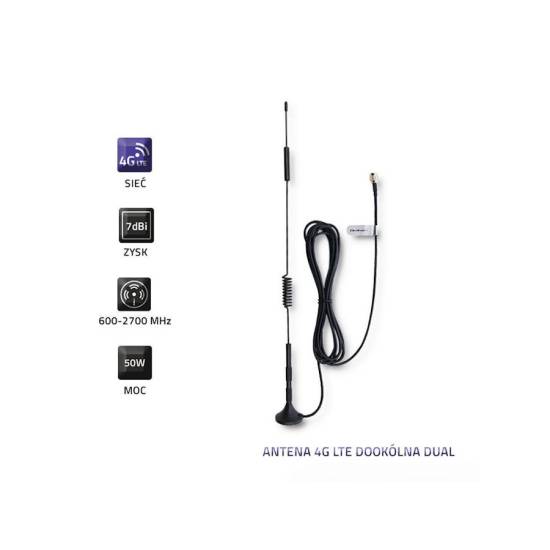 Antena SMA 7.0 dBi 4G LTE Qoltec 57015 dookólna