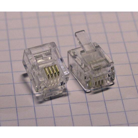 Wtyk modularny RJ11 6p4c 100szt