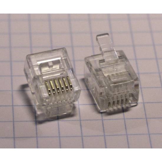 Wtyk modularny RJ12 6p6c 100szt