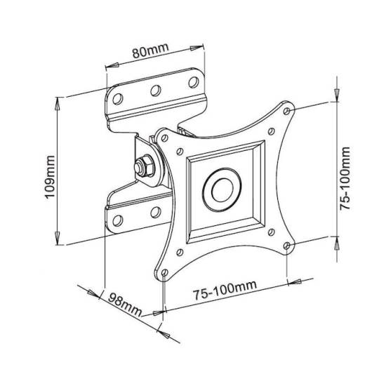 Uchwyt ścienny do monitora / TV LCD 13-30