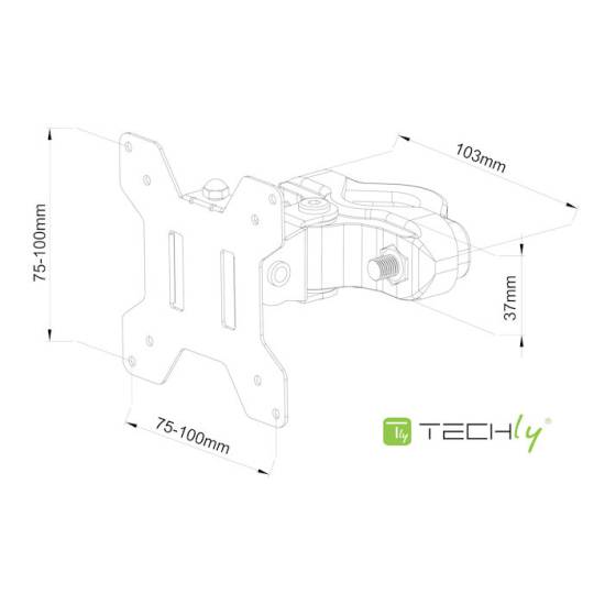 Uchwyt do słupka dla monitora / telewizora LCD 13-30
