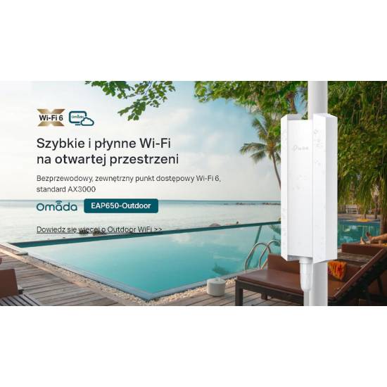 Punkt dostępowy TP-Link EAP650-Outdoor 1xLAN AX3000 zewnętrzny