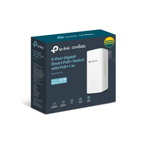 Switch TP-Link Omada SG2005P-PD x 5 10/100/1000Mbps POE 1x PoE++ IN  4x PoE+ OUT
