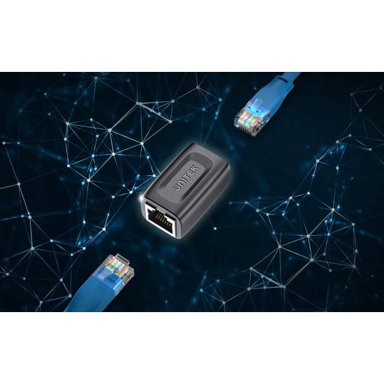 Adapter RJ45/RJ45 przelotka 1:1 kat. 6 Unitek A1026BK