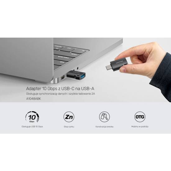 Adapter USB-C -> USB-A 10Gbps Unitek A1048ABK01